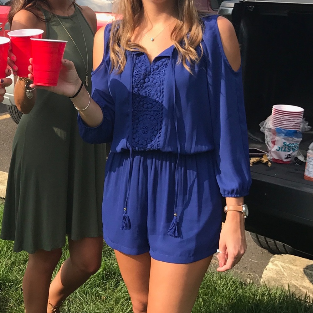 Royal blue romper